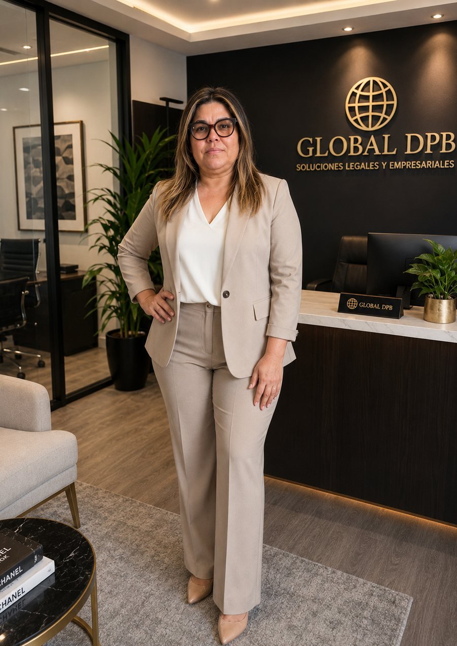 Dra. Deudelis Benite en las oficinas de Global DPB en Jersey City, New Jersey